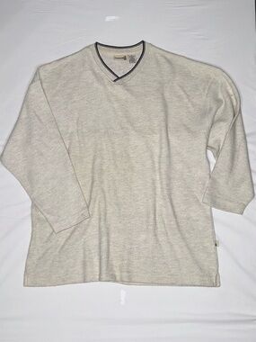 Fieldmaster - Vintage-Inspired V-Neck Sweater - Cream